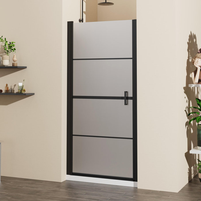 Candles By LLC 34"x72"Pivot Frameless Swinging Shower Door Wayfair